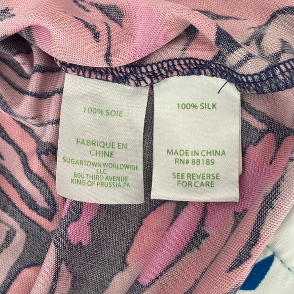 Lilly Pulitzer Felizia Silk Wrap Dress L - Picture 11 of 11